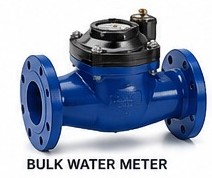 Wetpipe municipal bulk water meter for large-diameter water supply measurement